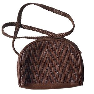 Tianni vegan leather purse with woven bag and braided strap